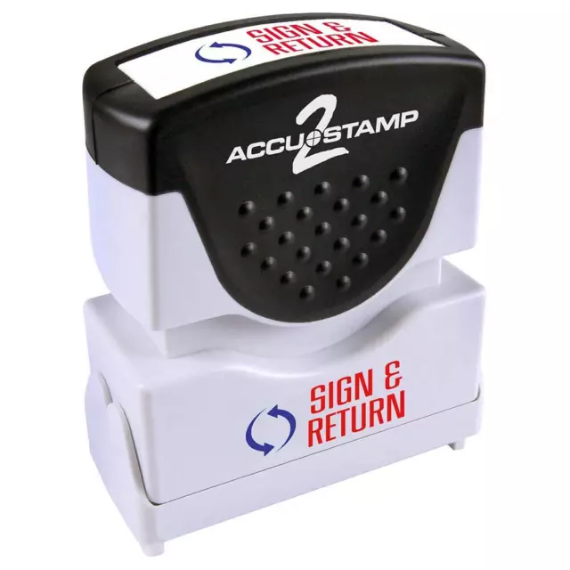 ACCU-STAMP2 Message Stamp with Shutter, 2-Color, SIGN AND RETURN, 1-5/8" x 1/...