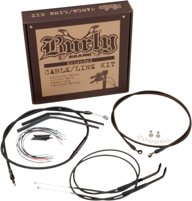 Burly Cable/Brake Line Kit 16" Handlebars Harley 2000-06 FXST/B/D B30-1015