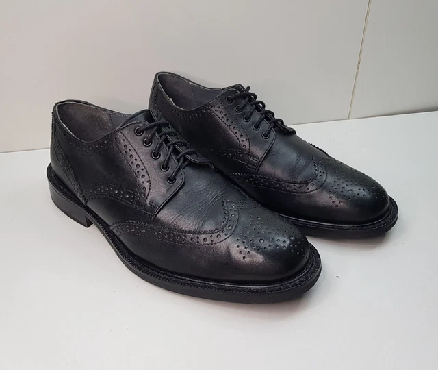 Scarpa Stringata Uomo Francesina In Pelle Vitello Blu Scuro U0882z