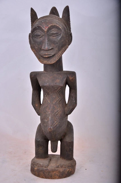 African tribal art. hemba statue from Democratic Republic of Congo.