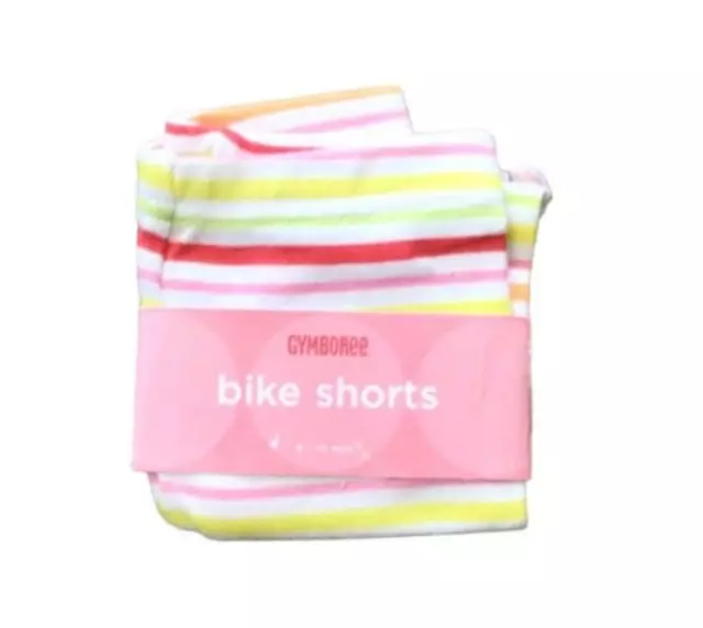 Gymboree Social Butterfly Striped Ruffle Hem Bike Shorts Sz 6-12 Months NWT