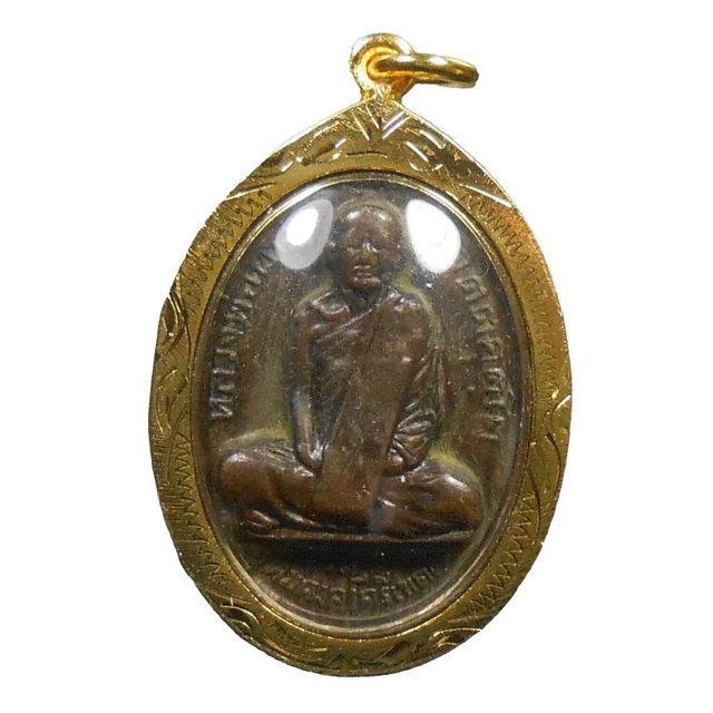 Hot Real Lp Phang Old Thai Buddha Amulet Pendant Very Rare !!!