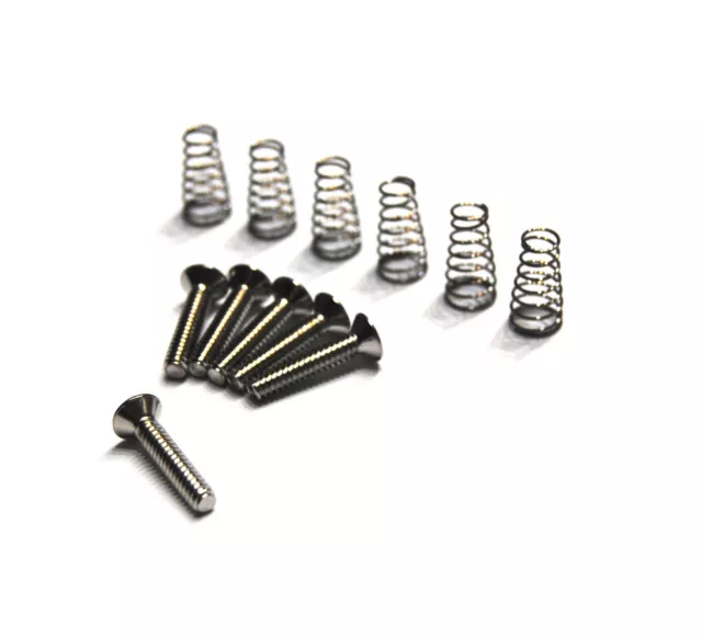 6 muelles y tornillos cromados - 6 chrome screws & springs single coil pickups