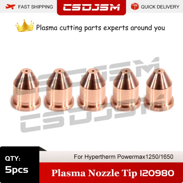 CSDJSM 5pcs 120980 Plasma Cutter nozzle For Hypertherm Powermax1250/1650 Torch
