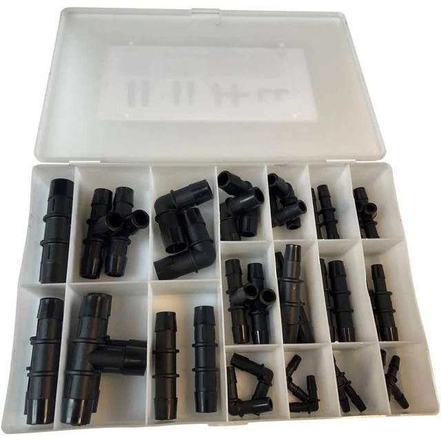 Heater Hose Connector Barbed Fitting Adaptor Tee Elbow Assortment Kit
