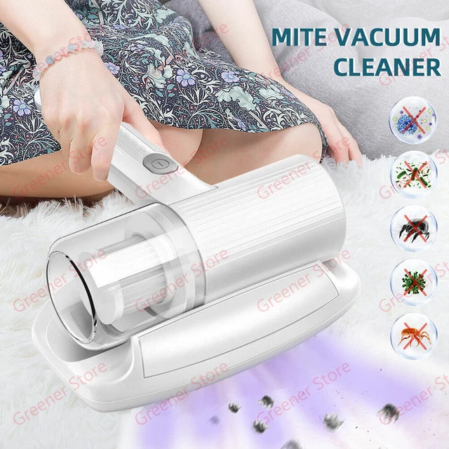 USB CORDLESS 10KPA Dust Mite Remover UV Vacuum Cleaner Home Bed Sofa