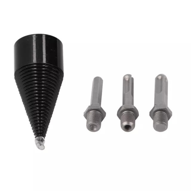 4Pcs Wood Splitter Drill Bits Impact Resistance Nonslip Firewood Drill Bits NDE