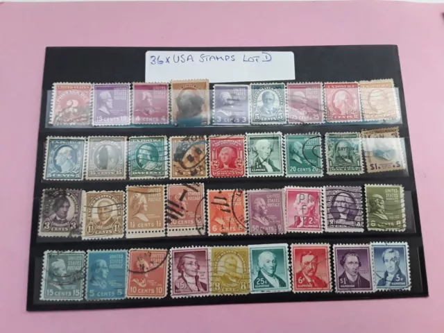 USA stamps, old lot 36 x usa stamps  all different  lot D