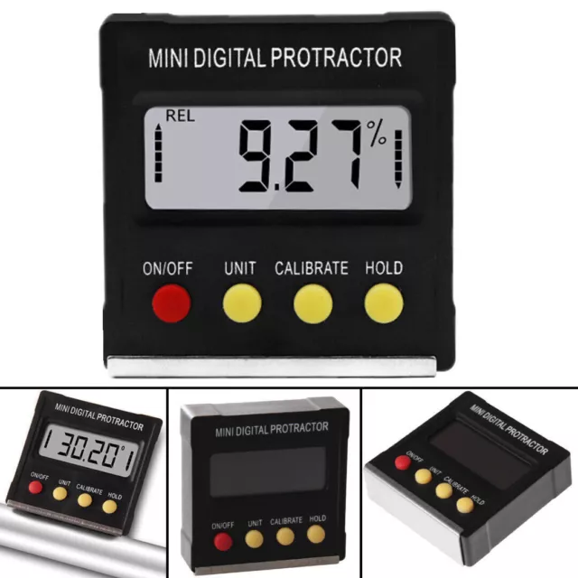 0-360° Goniometro Inclinometro Display LCD Digitale Base Magnetica