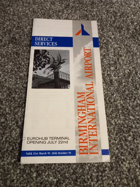 Birmingham International Airport Terminal Timetable 1991