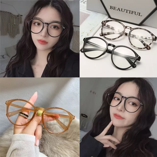 Print Anti Blue Light Eyeglasses Flat Mirror Eyewear Myopia Glasses