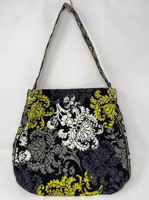 Vera Bradley Baroque Pattern Tote Shoulder Bag Retired Handbag Green & Black