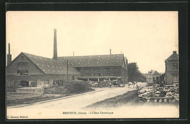 CPA Breteuil, L´Usine Ceramique