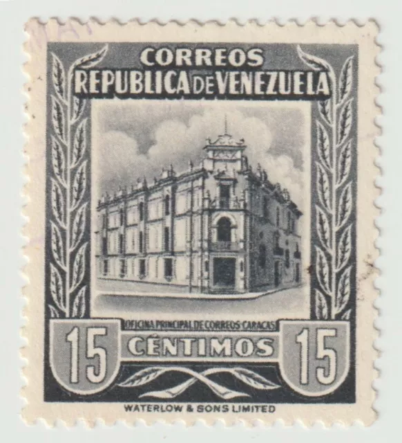 1955 Venezuela - Caracas Post Office "REPUBLICA" - 15 C Stamp