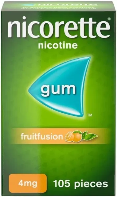 Chicorette Fruitfusion goma de nicotina 4 mg 105 piezas nueva