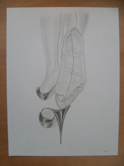 DESSIN ORIGINAL FEMININ NUE EROTIQUE 24 X 32 Cm EUR 5 00 PicClick FR