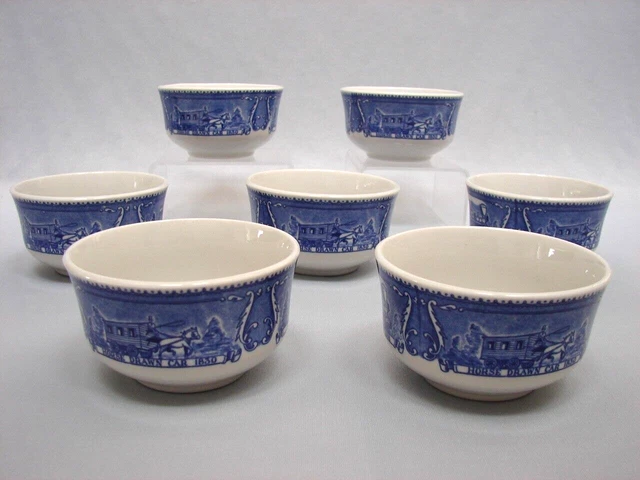 Set of 7 Shenango BALTIMORE AND OHIO RAILROAD 3-3/4" Bouillon Cup/Bowls