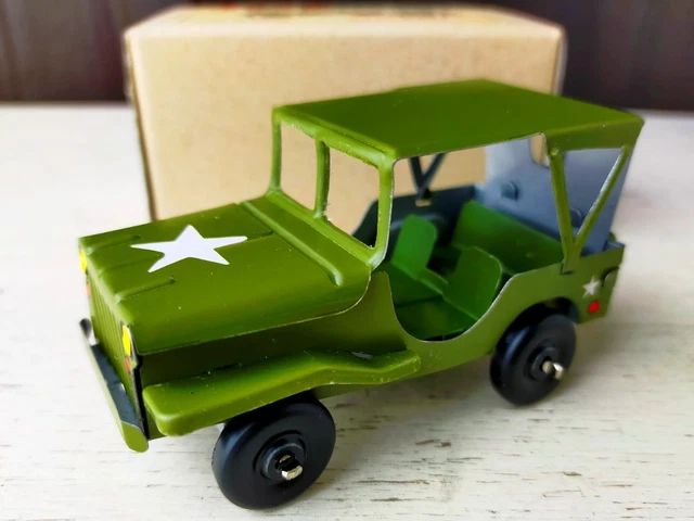 Jouet En Tôle à Friction Rare - Jeep WW2, Années 1950-60, Mécanisme Friction, Collection