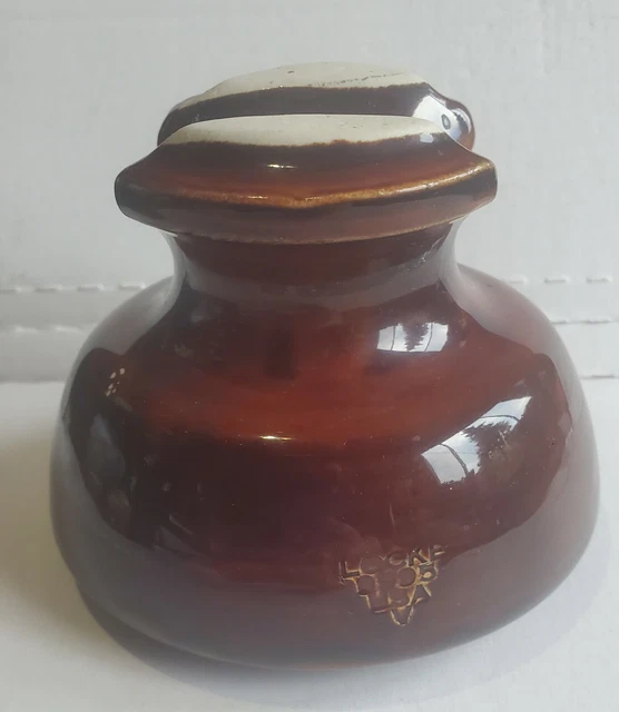 Vintage Locke Porcelain Ceramic Insulator USA 9995 Brown Mottled