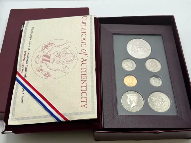 United States Mint 1996 Prestige Coin Set With Certificate Of Authenticity