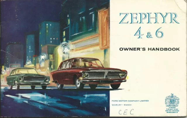 MANUALE AUTO-FORD ZEPHYR-MARK 3- 1965-1700cc-Manuale del proprietario