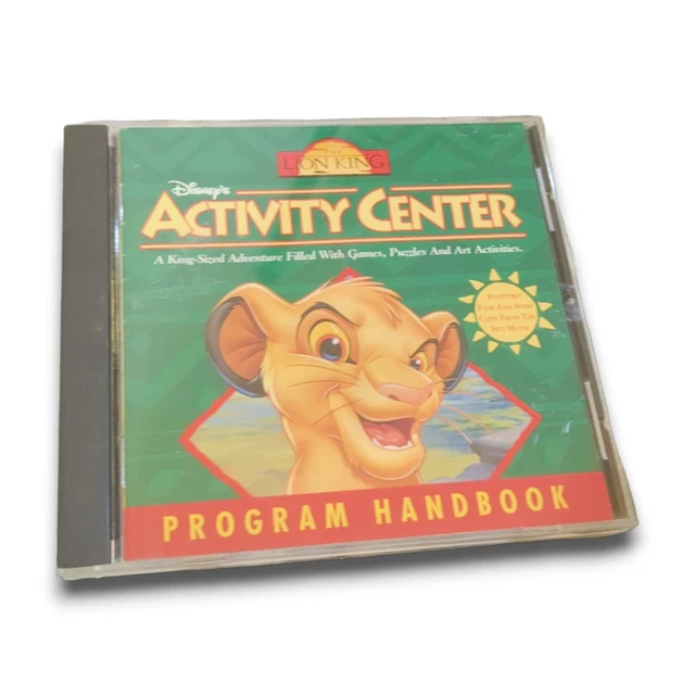 DISNEY'S THE LION King Activity Center (Windows/Mac, 1995) PC Game CD