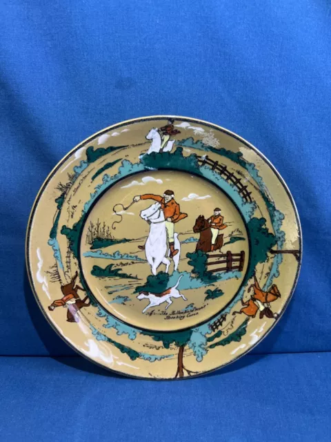 7 1/4" Deldare Ware Underglaze Plate Fallowfield Hunt 1909 by Buffalo Pottery