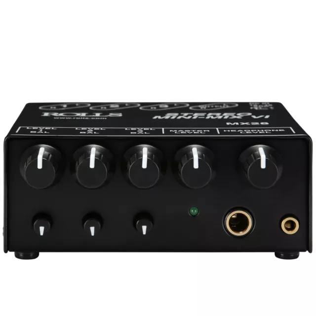 Rolls MX28 MiniMix VI 3 Channel Stereo Mini Line Mixer 3