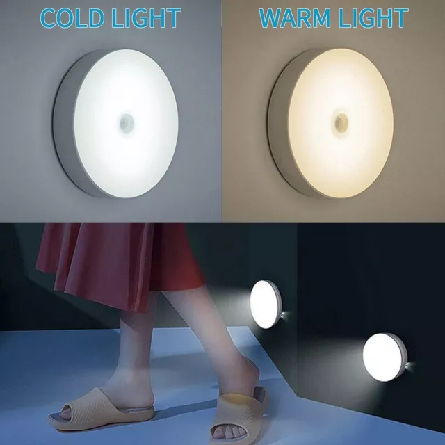 Rundes Nachtlicht 1 Stück Automatisch Badezimmer Energiesparend Flexibel
