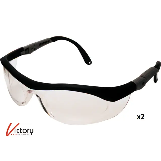 NUEVAS gafas de seguridad North Tornado T57005B | 38801 | marco negro y lente transparente