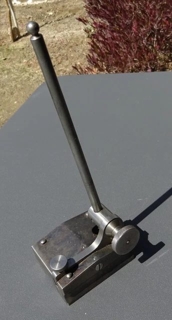 Vintage Starrett Indicator Base with Hardened Steel Base Adjustable