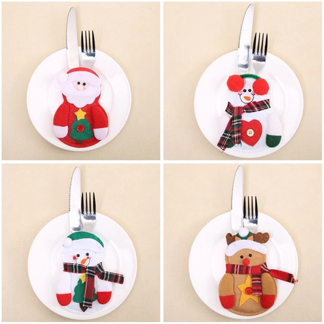 Besteck Weihnachts-Sets Vliesstoff Wiederverwendbar Zuhause Geschenkideen