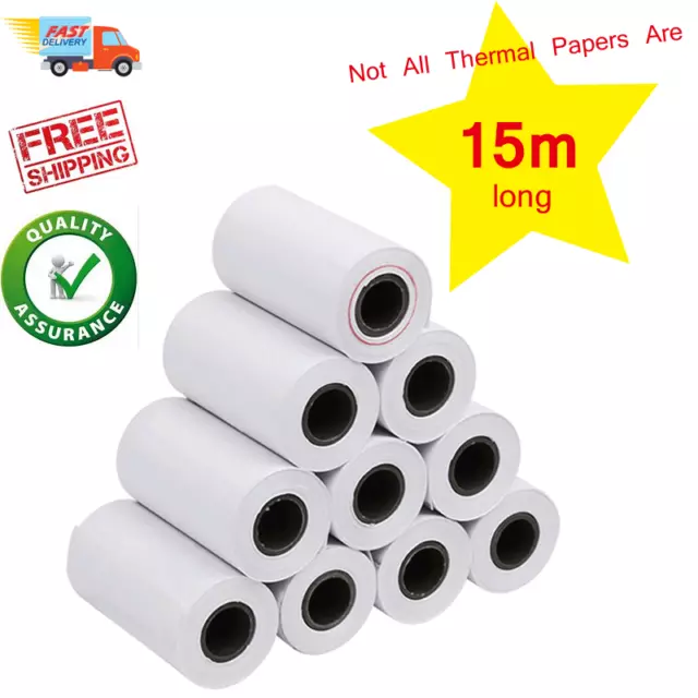 Thermal Paper  EFTPOS Rolls 57x35mm Super Long 15m Cash Register Receipt