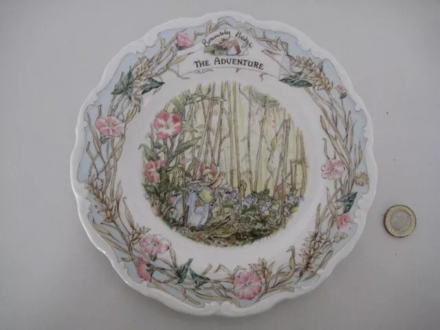 ROYAL DOULTON BRAMBLY HEDGE 8 inch THE ADVENTURE PLATE BONE CHINA 1st QUALITY