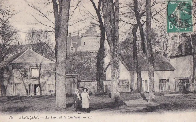 CPA 61 NORMANDIE ORNE - ALENCON - Le Parc & le Chateau - Ecrite Années 1900
