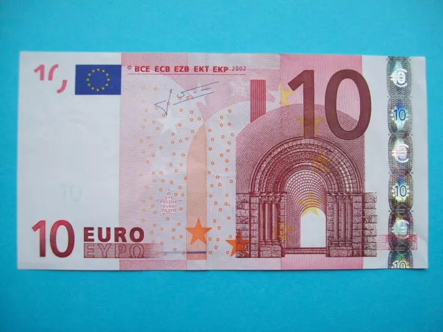 Billet 10 Euros Allemagne P 012 H 4 Ayant Circule Signature Jean Claude Trichet