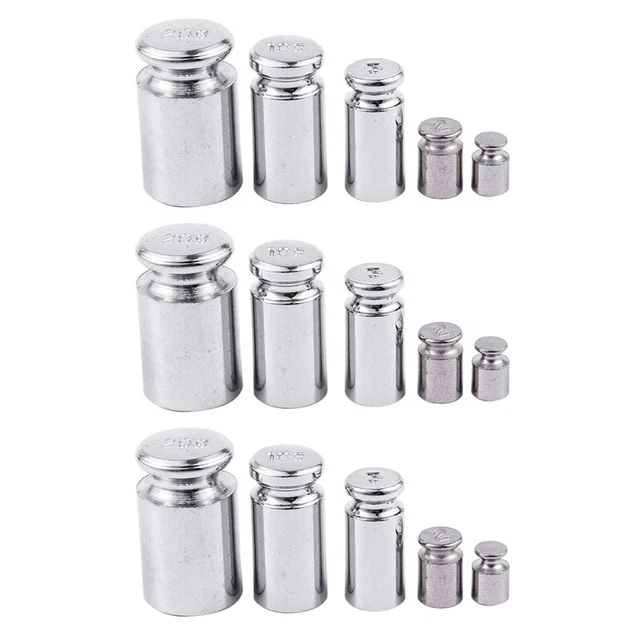3X Peso 1G 2G 5G 10G 20G Cromo Placcatura Calibrazione Grammo Scala Peso Im N7Y4