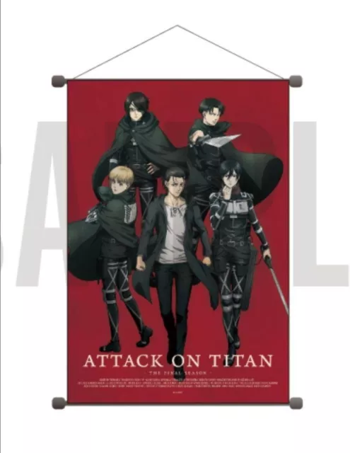 Attack on Titan Home Decor Anime Shingeki no Kyojin Cosplay Wall Scroll  Poster Fabric Painting Levi & Mikasa Ackerman 23.6 X 17.7 Inches-134