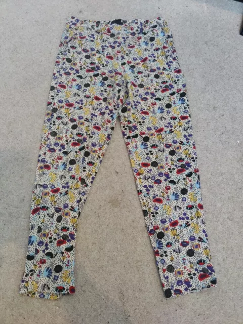 Awesome Abstract Cropped Trousers - H&M, UK Size 8 (EUR 36)