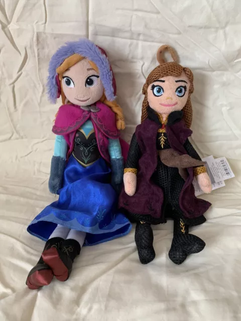 Disney Frozen Movie Queen Elsa & Anna Plush Soft Doll Toy Set