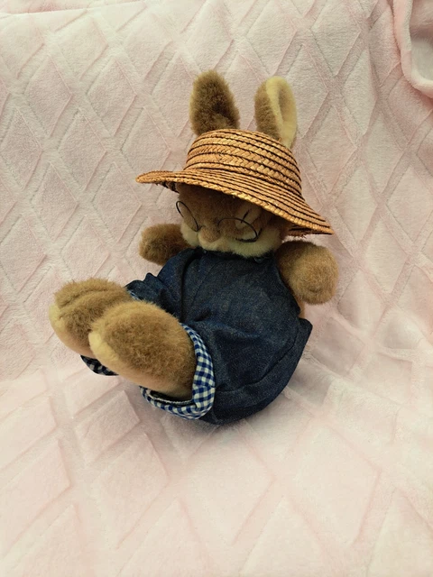 VINTAGE 80S NON non rabbit with glasses and straw hat £21.52 - PicClick UK