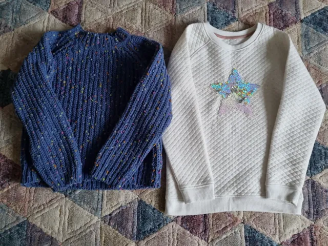 Girls size age 9-10 years M&S Marks and Spencer Nutmeg sweatshirt jumper bundle