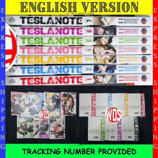 New Tesla Note Manga Set English Version Comic Book Lot Volumes 1-7 (end)