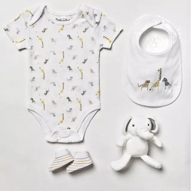 Juego De Regalo De Bebé Recién Nacido Unisex En Caja Blanca Layette Niños 0-3-6 Meses 2