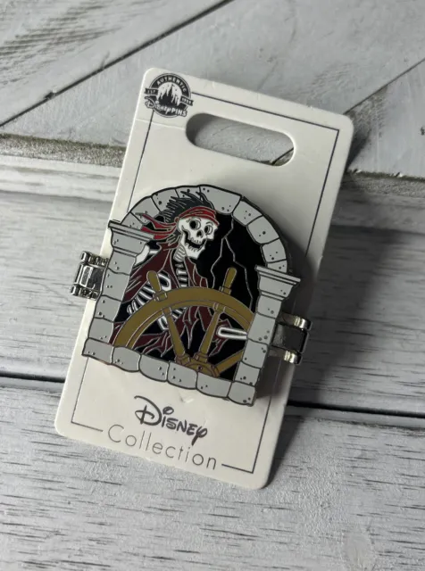 NEW! Disney Parks Pirates Of The Caribbean Skeleton Metal Enamel Pin!