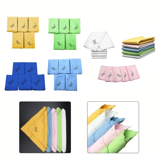 Effective and Versatile Microfiber Polishing Cloth for Instruments Pack of 5