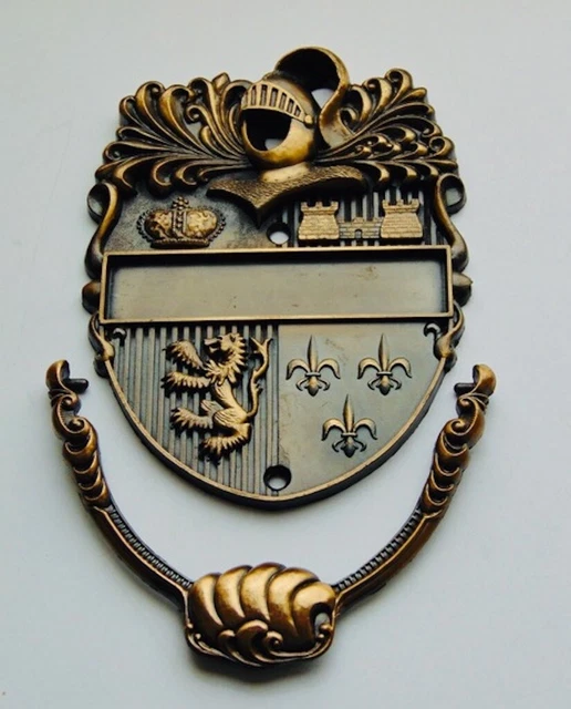 Medieval Decor Ornamental Door Knocker Late 1960s Patent and Design