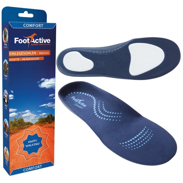 FootActive COMFORT Einlegesohlen - Laufkomfort für Fersen, Füße, Knie u. Rücken.