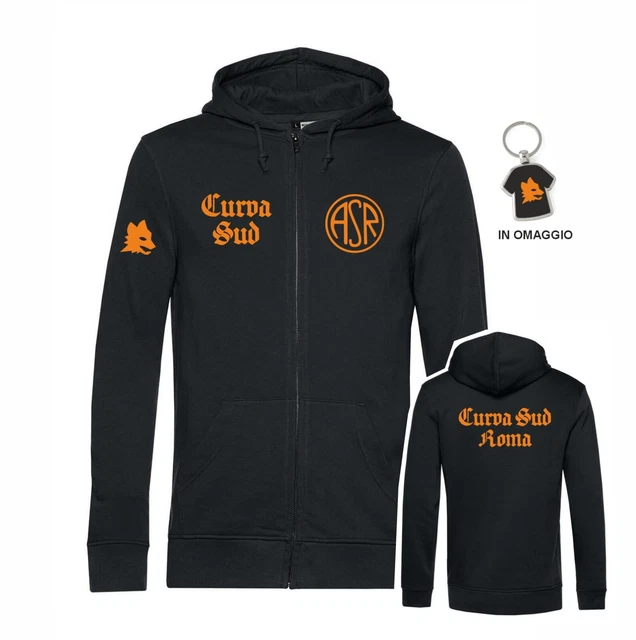 FELPA CAPPUCCIO ULTRAS ROMA CURVA SUD calcio tifosi stadio arancio storico EUR 39 80 PicClick IT