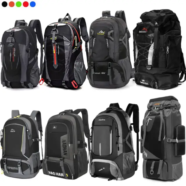 30L 40L 60L 70L 80L 90L Hiking Camping Backpack Waterproof Travel Rucksack Bags